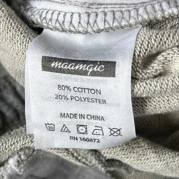 Maamgic Athletic Gym Sweat Shorts Size Medium Elastic Waist Jogger Gray Lounge - Picture 8 of 11